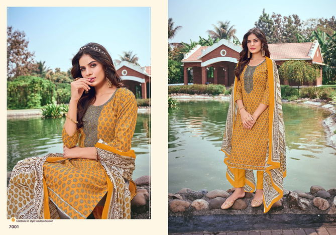 Chand Bibi By Shivang 7001-7008 Cotton Dress Material Catalog